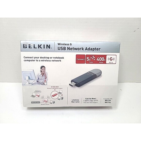 Belkin Wireless G USB Network Adapter Sealed New - Picture 1 of 4